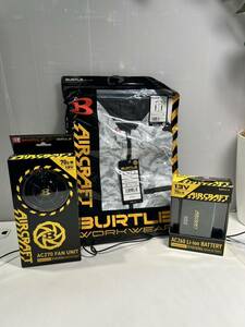 未使用新品　BURTLE 空調服 エアークラフト ベストL ファンユニット バッテリー充電器セット AC260+AC270 No.1071