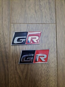GR Sport 3D エンブレム 裏両面テープ 3.7X5.8金属製TOYOTAトヨタ86ヤリス