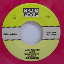 LOU BARLOW(ルー・バーロウ)-I Am Not Mocking You (US 1,500枚限定シングルズ・クラブ・ピンクヴァイナル 7インチ+光沢固紙ジャケ)_画像3