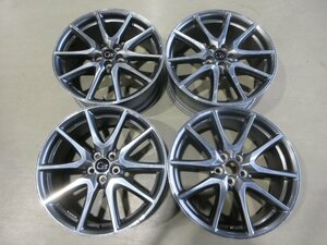 ■18インチ 純正アルミホイール / トヨタ G's 30 プリウス / 18X7.5J+50 / 5H PCD100 / 4本 / 中古 / ※1枚センターキャップなし