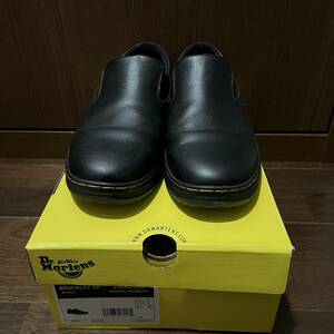 Dr.Martens ドクターマーチン BROCKLEY SR サイドゴア レザー スリッポン ブラック スニーカー UK8 