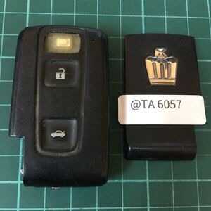 @TA6057 点灯 トヨタ 純正 キーレス リモコン スマートキー クラウン マジェスタ アスリート ロイヤル等 3ボタン