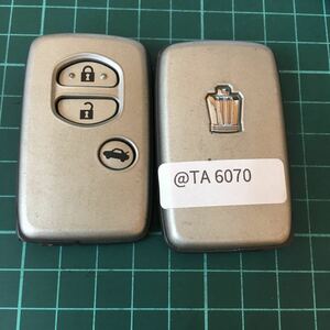 @TA6070 点灯無しトヨタ 純正 キーレス リモコン スマートキー 200系クラウン マジェスタ アスリート ロイヤル等 3ボタン