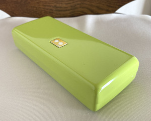 OBJ objet d'art glasses case green color 