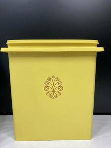 タッパーウェア 保存容器 昭和レトロ Tupperware　保存容器 10キロ米びつ　角型　蓋付き　キッチン雑貨