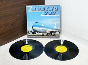 ▲(R602-E181)LP レコード BOEING747 ボーイング747ジャンボ 航空レコードの決定盤 コックピットの詳細図、解説書、帯付/AT-5012-1~13