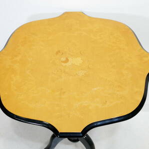 ★送料無料(R602-B168)イタリア製 サイドテーブル コーヒーテーブル アンティーク調 猫脚 象嵌細工の画像2