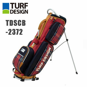 ★☆希少　TURF DESIGN　“ TDSCB-2372 ” 軽量スタンドバッグ　チェックレッド　新品☆★