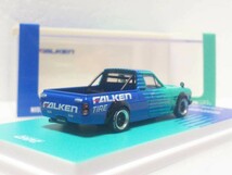 INNO 1/64 日産 サニー トラック B120 ハコトラ ハコスカ顔 ファルケン 交換用ホイール付 イノモデル NISSAN SUNNY HAKOTORA FALKEN_画像2