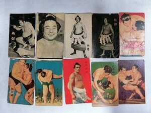 A2128 昭和30年代 大相撲力士カード 栃錦他 10枚 当時物