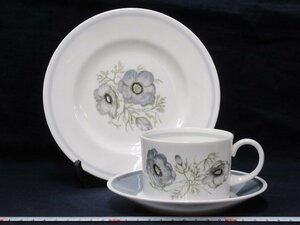 P1156 ウェッジウッド WEDGWOOD グレンミスト カップ＆ソーサー＆プレート トリオ 2