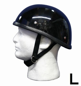  equipment ornament for half helmet type : Eagle HA-01- black - size L