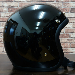 OCEAN BEETLE「500TX-2」ブラック サイズ：L （装飾用 オーシャンビートル ビンテージ ジェット ヘルメットの画像3