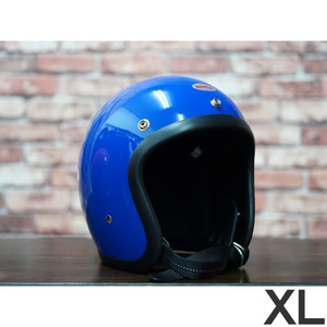 OCEAN BEETLE「LAC」ブルー　サイズ：XL　（装飾用 オーシャンビートル ビンテージ ジェット ヘルメット