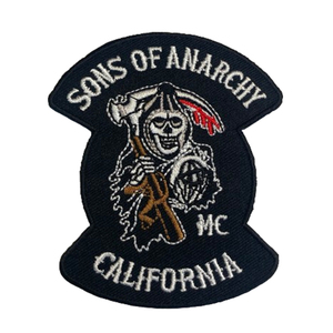 【刺繍パッチ】SONS OF ANARCHY CALIFORNIA　バイカー　ワッペン　死神