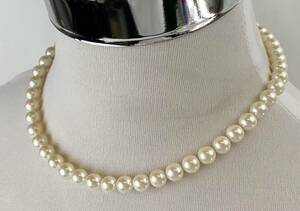 【1円出品】K2456 パールネックレス 真珠 約7.7mm珠 総重量34.7g シルバー アクセサリー レディース ジュエリー