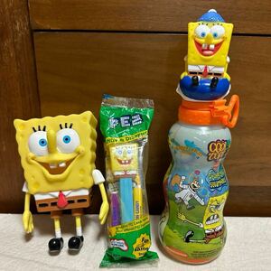 貴重　Nickelodeon ニコロデオン　SpongeBob SquarePants スポンジ・ボブ　ソフビ PEZ ペッツ　Cool Topz セット