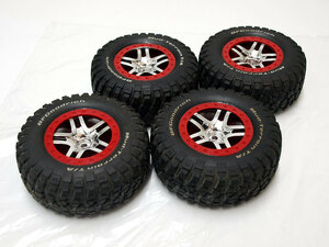 【M1235】クローラー用？ タイヤ 4本 1台分 セット 詳細不明 ジャンク（BFGOODRICH Traxxas Mud-Terrain T/A トラクサス RC ラジコン）