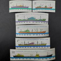 J188 ポーランド切手「船舶絵図切手6種完」1961年発行　未使用_画像1