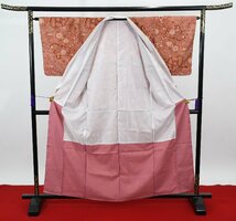 小紋 着物 袷 割文 花 洗える着物 身丈155cm 裄丈64cm ★ kb-5045_画像9