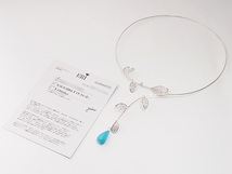 ◆ミウラ◆大野枝里子 ダイヤモンド/0.05ct トルコ石 チョーカー ネックレス K18WG_画像7