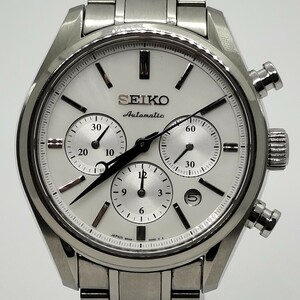 【良品】SEIKOセイコープレサージュクロノグラフSARK005/8R48-00G0箱保付きOH済みメンズ腕時計