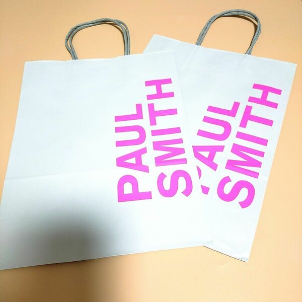 新品　ポールスミス　Paul Smith　ブランド　2枚　ショップ袋 手提げ袋 紙袋 ショッパー ラッピング袋
