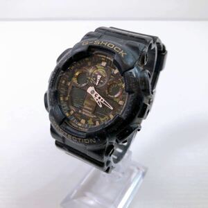 100【中古】CASIO G-SHOCK GA-100CF カモフラージュダイアルシリーズ カシオ G-ショック ブラック メンズ腕時計 動作確認済み 現状品