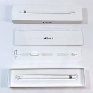 363☆中古☆ Apple Pencil A1603 第1世代 アップルペンシル 本体 ホワイト 付属品有り 箱付き MK0C2J/A タッチペン 動作未確認 現状品