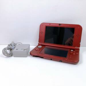 150【中古】New Nintendo 3DS LL 本体 RED-001 ニュー ニンテンドー 3DS LL レッド タッチペン付き 動作確認 初期化済み 現状品