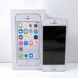 161【中古】Apple iPhone 5s A1453 ME333J/A シルバー 16GB アップル アイフォン スマホ ジャンク箱付き 現状品