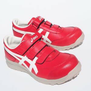 新品!! 26cm asics アシックス WINJOB ウィンジョブ 安全靴 FCP301 赤 ベルクロ