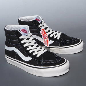 デッド!! US 8 / 26cm 新品 VANS SK8 OG 黒ｘ白 アナハイム USA限定 ANAHEIM FACTORY style38 ハイトップ