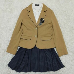 美品　pom ponette junior　ポンポネットジュニア　卒服　ブレザー　キッズ　フォーマル　150　160女の子用　ブラウン　ネイビー　入学式