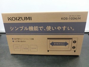 ♪♪コイズミ オーブントースター　KOS-1034/H　グレー　1000W 未使用【6B19⑩i】♪♪