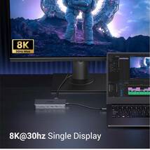 【開封のみ】UGREEN ★Revodok Pro 211 USB-Cハブ 11 in 1 2*HDMI 4K@60Hz出力 ドッキングステーショ 8K@30Hz 100W Power Delivery_画像5