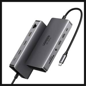 [ breaking the seal only ]UGREEN *Revodok Pro 211 USB-C hub 11 in 1 2*HDMI 4K@60Hz output do King stay sho8K@30Hz 100W Power Delivery