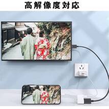 【開封のみ】REIOCUSHI★iPhone hdmi 変換ケーブル iPad HDMI交換アダプタ ライトニング hdmi 変換ケーブル digital avアダプタ _画像2