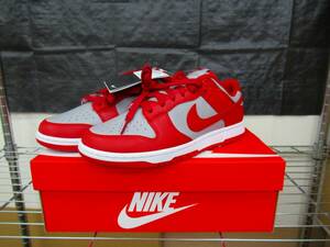 国内正規 NIKE DUNK LOW RETRO GRAY/RED ナイキ ダンク ロー レトロ US8.5 26.5cm DD1391-002 カラー：GRAY/RED 