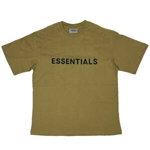 [並行輸入品] FEAR OF GOD FOG ESSETIALS エッセンシャルズ フロント 3Dロゴ 半袖 Tシャツ (ローアンバー) (XL)