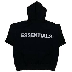 [並行輸入品] FEAR OF GOD FOG ESSETIALS エッセンシャルズ REFLECTIVE リフレクター プルオーバーパーカー (L) (ブラック)