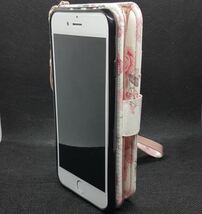 大人気 iPhone8 iPhone7 iPhoneSE2 iPhoneSE3 花柄　iPhoneケース 黒 ブラック 手帳型_画像10