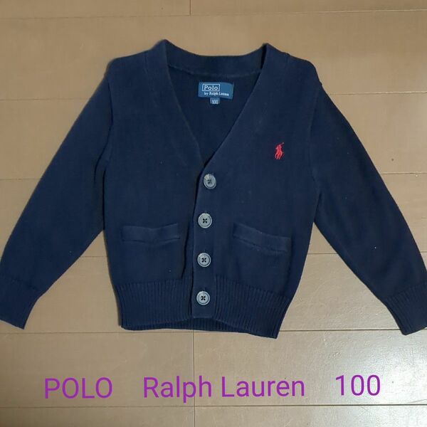 ポロラルフローレン ネイビー Polo Ralph Lauren カーディガン 100