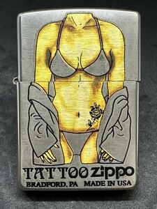 ZIPPO ジッポ TATTOO ROSE 銀仕上げ　A XV 傷あり