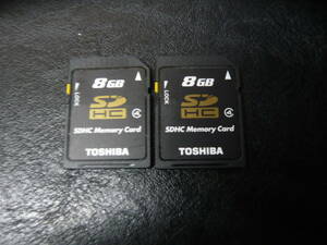 動作保証！TOSHIBA SDHCカード 8GB クラス④ 2枚セット 安心の日本製