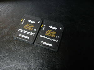 動作保証！TOSHIBA SDHCカード 4GB クラス④ 2枚セット 安心の日本製