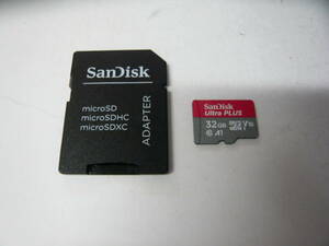 動作保証！SanDisk Ultra PLUS microSD ＳＤHCカード 32GB クラス⑩ SDカードアダプタ付