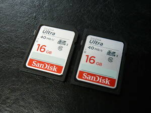 動作保証！SanDisk Ultra SDHCカード クラス⑩ 16GB 2枚セット