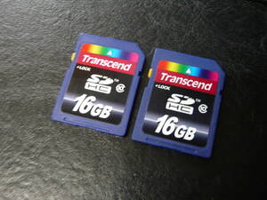 動作保証！Transcend SDHCカード クラス⑩ 16GB 2枚セット