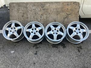 中古ホイール★マツダ RX-7 FD3S純正17インチ8/8.5J/OFF50/PCD114.3-5Hハブ65mm/キズ汚れあり歪みクラックありません4本アルミホイール